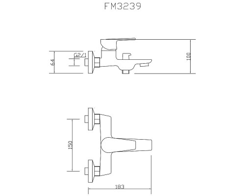 Смеситель для ванны Fmark FM3239 цвет Хром