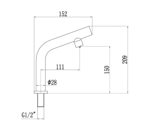 Кран для одного типа воды Fmark FS12212 цвет Сатин