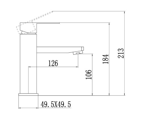 Смеситель для раковины Fmark FS8101 цвет Сатин