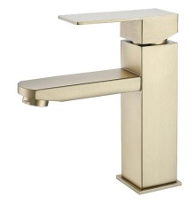 Смеситель для раковины Fmark FS8101C цвет Золото матовое