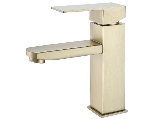 Смеситель для раковины Fmark FS8101C цвет Золото матовое