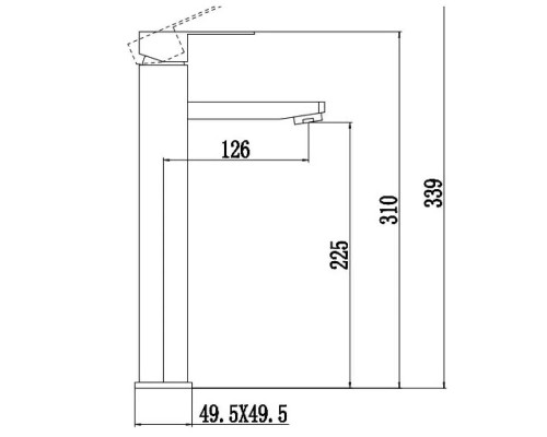Смеситель для раковины Fmark FS8111 цвет Сатин