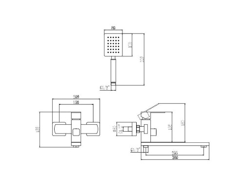 Смеситель для ванны Fmark FS8124 универсальный цвет Сатин