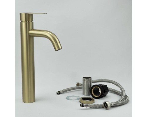 Смеситель для раковины Fmark FS8211C цвет Золото матовое