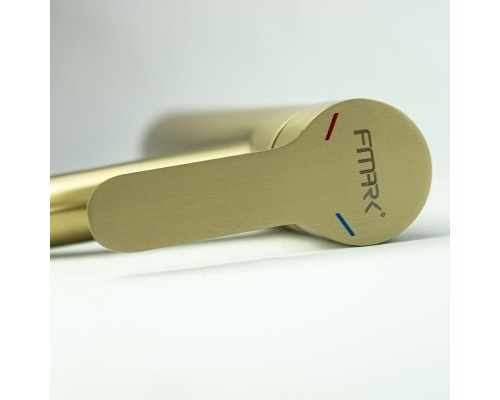 Смеситель для раковины Fmark FS8211C цвет Золото матовое