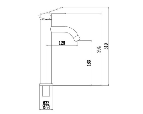 Смеситель для раковины Fmark FS8211C цвет Золото матовое