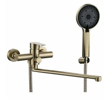 Смеситель для ванны Fmark FS8225C универсальный цвет Золото матовое