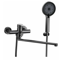 Смеситель для ванны Fmark FS8225Q универсальный цвет Графит