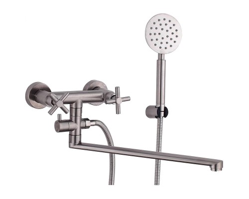 Смеситель для ванны Fmark FS8424 универсальный цвет Сатин