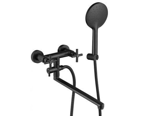Смеситель для ванны Fmark FS8424H универсальный цвет Черный