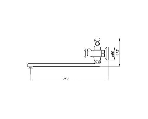 Смеситель для ванны Fmark FS8508 универсальный цвет Сатин
