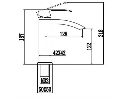 Смеситель для раковины Fmark FS8601 цвет Сатин