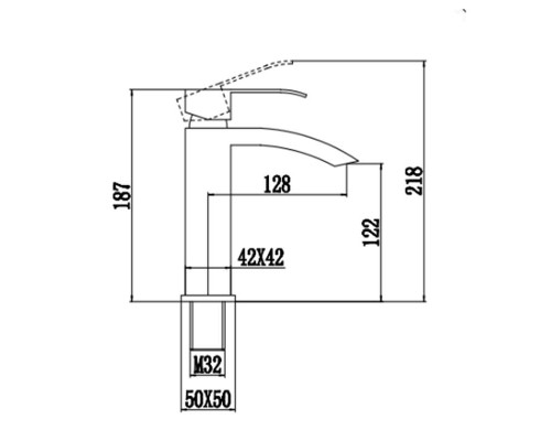 Смеситель для раковины Fmark FS8601C цвет Золото матовое