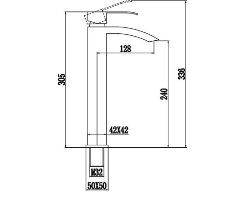 Смеситель для раковины Fmark FS8611H цвет Черный