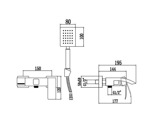 Смеситель для ванны Fmark FS8624 цвет Сатин