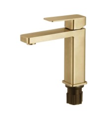 Смеситель для раковины Fmark FS8701C цвет Золото матовое