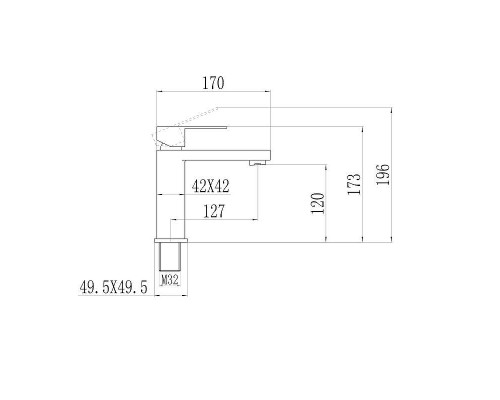 Смеситель для раковины Fmark FS8701H цвет Черный
