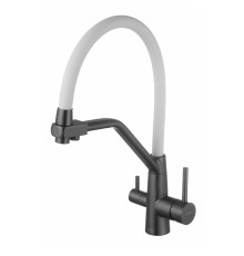 Смеситель для кухни Fmark FS0662-Q02 цвет Графит Белый
