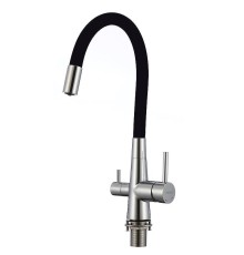 Смеситель для кухни Fmark FS1062-A01 цвет Хром Черный