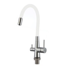 Смеситель для кухни Fmark FS1062-A02 цвет Хром Белый