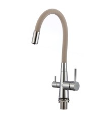 Смеситель для кухни Fmark FS1062-A12 цвет Хром Бежевый