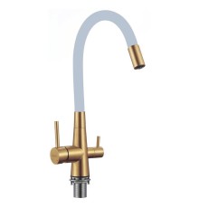 Смеситель для кухни Fmark FS1062-C04 цвет Золото матовое Серый