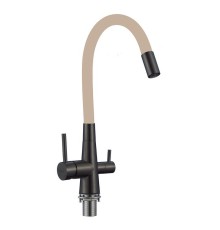 Смеситель для кухни Fmark FS1062-H12 цвет Черный Бежевый