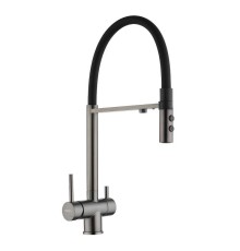 Смеситель для кухни Fmark FS1262-Q01 цвет Графит Черный