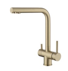 Смеситель для кухни Fmark FS1362C цвет Золото матовое