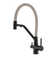 Смеситель для кухни Fmark FS1462-H12 цвет Черный Бежевый