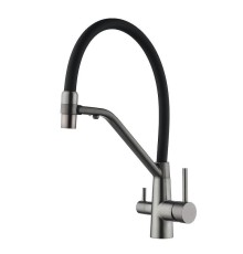 Смеситель для кухни Fmark FS1462-Q01 цвет Графит Черный