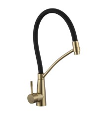 Смеситель для кухни Fmark FS8255C-01 цвет Золото матовое Черный