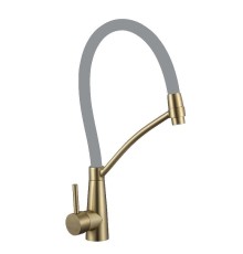 Смеситель для кухни Fmark FS8255C-04 цвет Золото матовое Серый