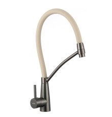 Смеситель для кухни Fmark FS8255Q-12 цвет Графит Бежевый