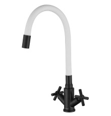 Смеситель для кухни Fmark FS8442H-02 цвет Черный Белый