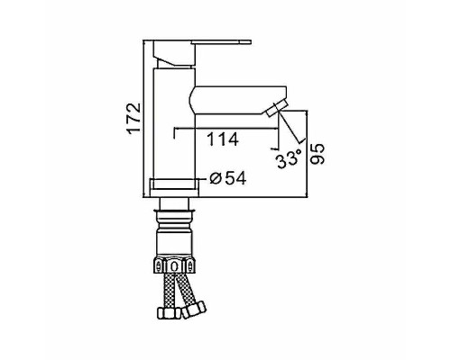 Смеситель для раковины Frap F10801-6 Черный матовый