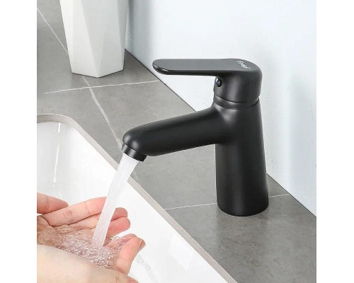 Смеситель для раковины Frap H17-6 F1017-6 Черный матовый