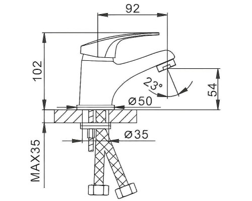 Смеситель для раковины Frap H39 F1039-B Хром
