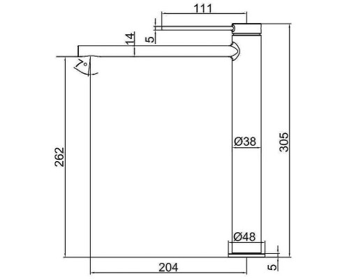 Смеситель для раковины Frap H67-6 F1067-62 Черный матовый