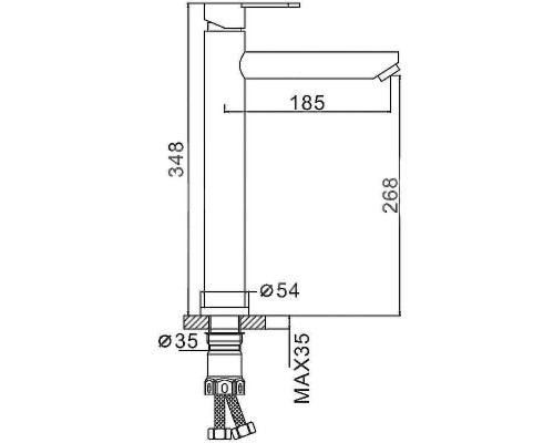 Смеситель для раковины Frap H801 F10801-2 Сатин