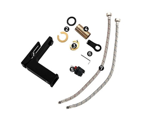 Смеситель для раковины Gappo G1017-6 Черный матовый