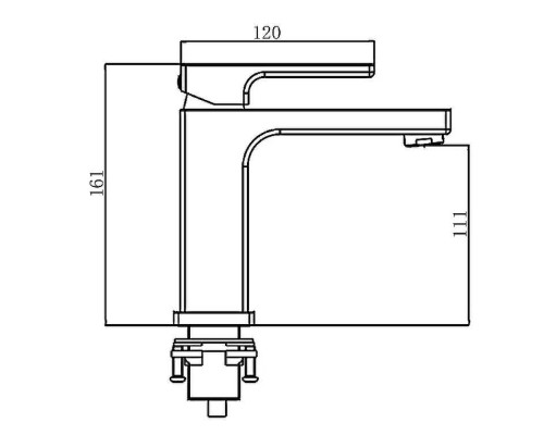 Смеситель для раковины Gappo G1017-6 Черный матовый
