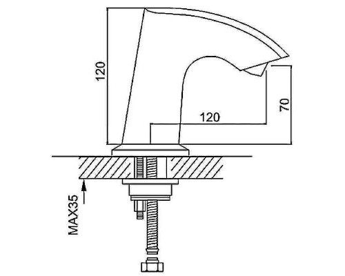 Смеситель для раковины Gappo G518 Хром