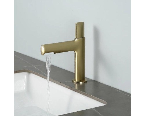 Смеситель для раковины Gappo G1052-81 Золотой сатин