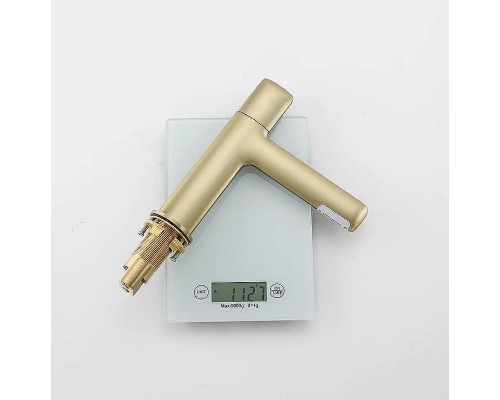 Смеситель для раковины Gappo G1052-81 Золотой сатин