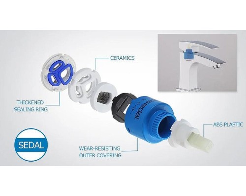 Смеситель для раковины Gappo G07 G1007-7 Белый Хром