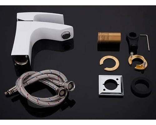 Смеситель для раковины Gappo G07 G1007-7 Белый Хром