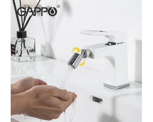 Смеситель для биде Gappo G17-8 G5017-8 Белый Хром