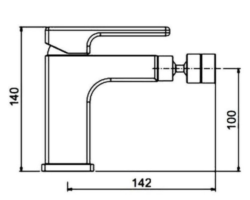 Смеситель для биде Gappo G17-8 G5017-8 Белый Хром