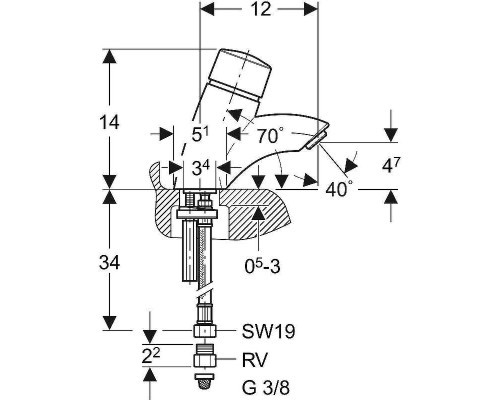 Смеситель для раковины Geberit HyTronic 115.721.21.1 Глянцевый хром